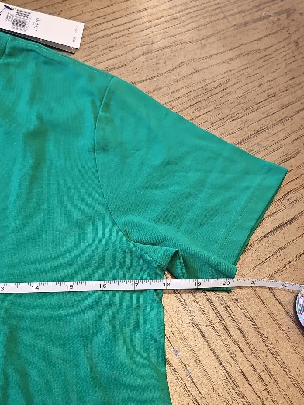 Ralph Lauren Green Polo Bear Graphic Short Sleeve Tee Size L 14-16 NWT